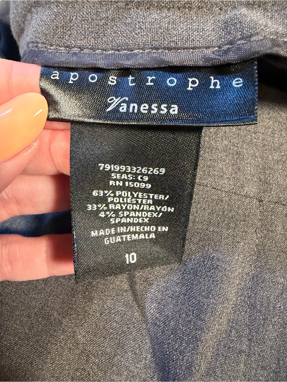 Apostrophe Vanessa Dress Pants Gray Career Work Trousers Size 10 NWT - Picture 4 of 5